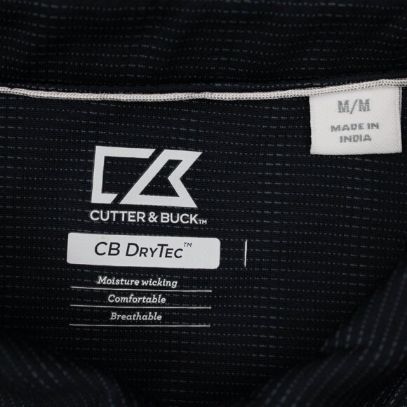 Cutter & Buck Jaguar Polo Shirt Men Medium Blue CB DryTec Polyester S/S Pullover - Picture 6 of 13
